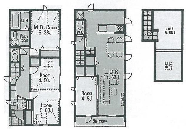 Floor plan. (B Building), Price 34,800,000 yen, 4LDK, Land area 78.28 sq m , Building area 89.22 sq m