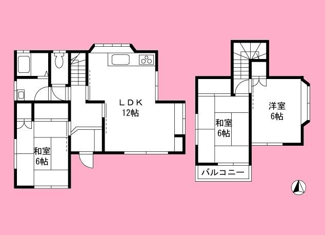 Floor plan. 16.8 million yen, 3LDK, Land area 99.22 sq m , Building area 72.7 sq m