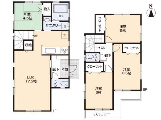 Floor plan. 31,800,000 yen, 4LDK, Land area 100.22 sq m , Building area 96.05 sq m floor plan