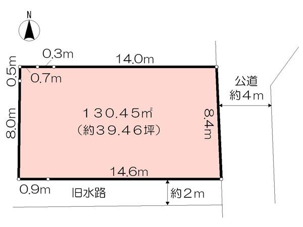 Compartment figure. Land price 25,800,000 yen, Land area 130.45 sq m