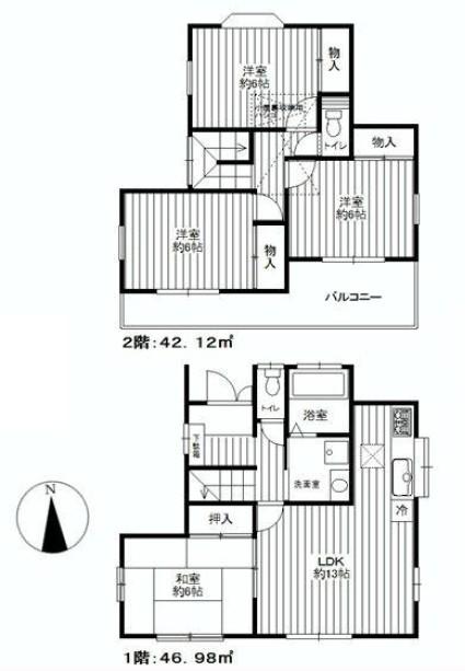 Floor plan. 25,900,000 yen, 4LDK, Land area 100 sq m , Building area 89.1 sq m