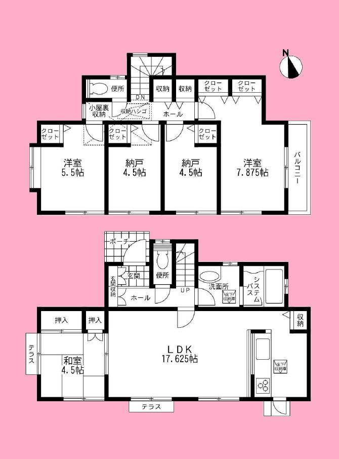 Floor plan. 30,800,000 yen, 3LDK + S (storeroom), Land area 150.41 sq m , Building area 150.41 sq m