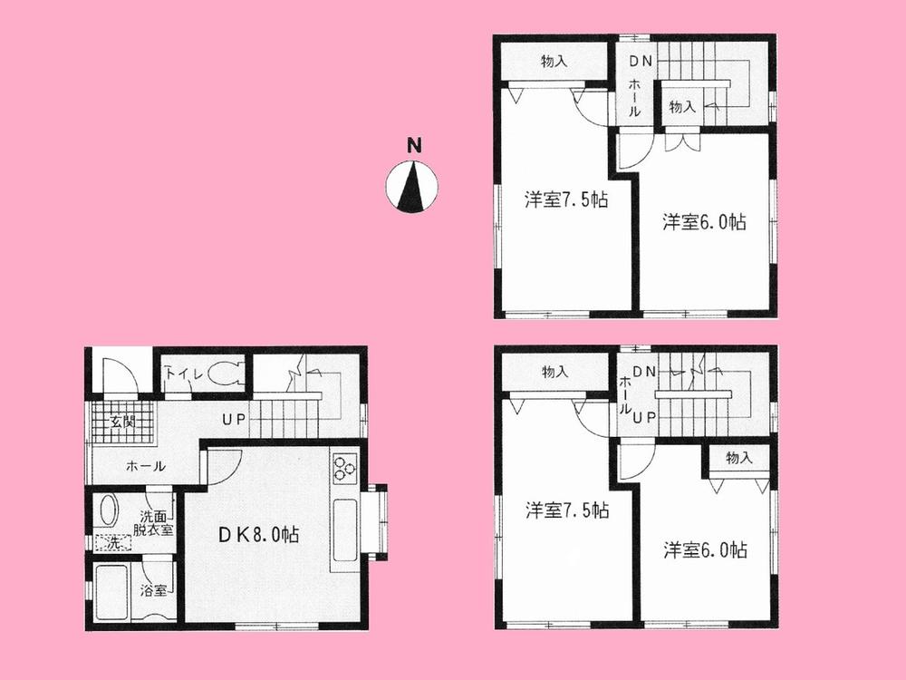 Floor plan. 27,800,000 yen, 4LDK, Land area 59.49 sq m , Building area 88.18 sq m