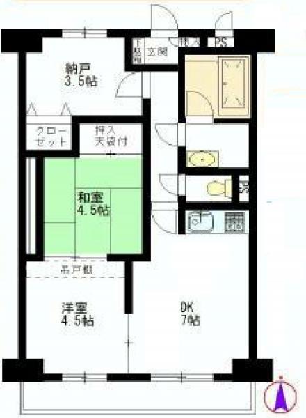 Floor plan. 3DK, Price 8.5 million yen, Occupied area 51.79 sq m , Balcony area 5.29 sq m
