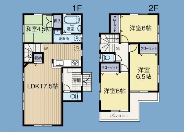 Floor plan. 31,800,000 yen, 4LDK, Land area 100.22 sq m , Building area 96.05 sq m