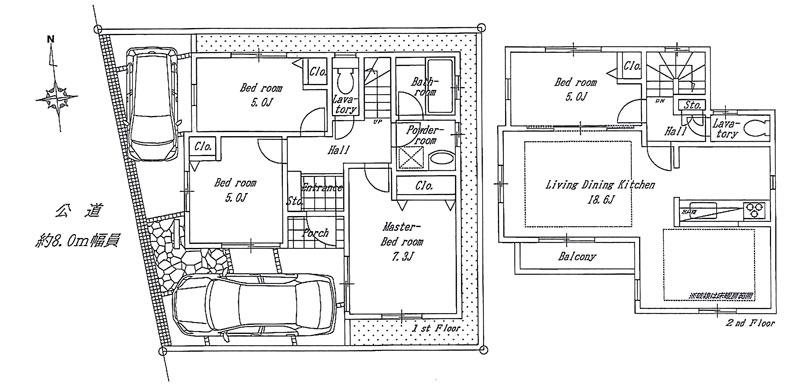 Floor plan. 29,800,000 yen, 4LDK, Land area 89.74 sq m , Building area 92.96 sq m