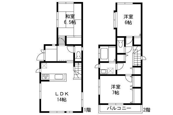 Floor plan. 26,800,000 yen, 3LDK, Land area 94.46 sq m , Building area 86.11 sq m