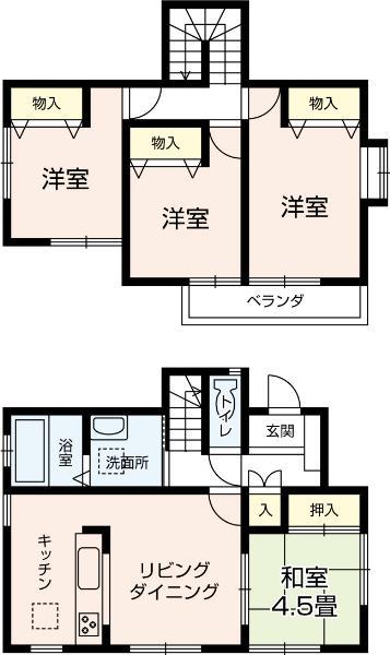 Floor plan. 24,800,000 yen, 4LDK, Land area 123.17 sq m , Is the perfect 4LDK in building area 82.8 sq m 4 family
