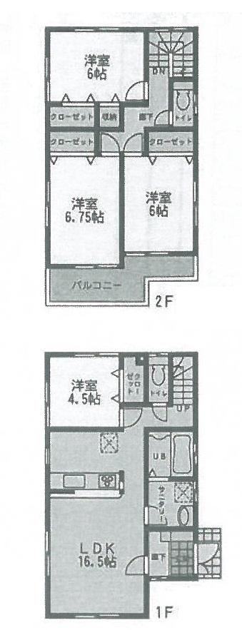 Floor plan. (3 Building), Price 31,800,000 yen, 4LDK, Land area 100.23 sq m , Building area 95.63 sq m