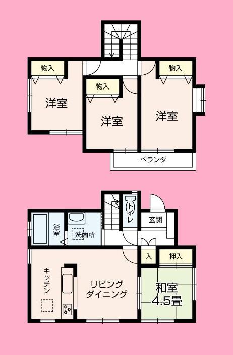 Floor plan. 24,800,000 yen, 4LDK, Land area 123.17 sq m , Building area 82.8 sq m