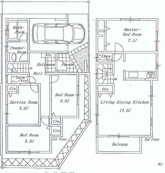 Floor plan. 29,800,000 yen, 3LDK+S, Land area 98.06 sq m , Building area 101.64 sq m