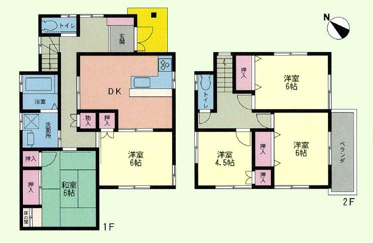 Floor plan. 47,800,000 yen, 5DK, Land area 161.4 sq m , Building area 99.97 sq m