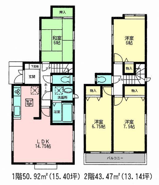 Floor plan. 27,800,000 yen, 4LDK, Land area 100.01 sq m , Building area 28.54 sq m
