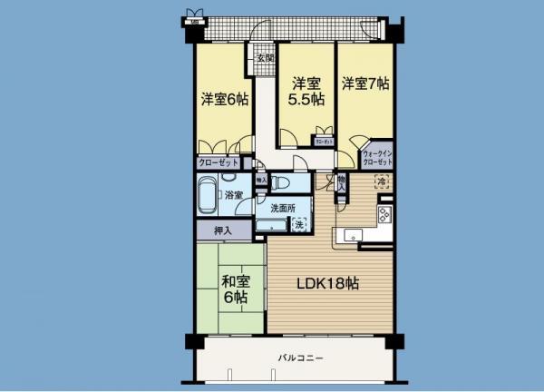 Floor plan. 4LDK, Price 31,800,000 yen, Occupied area 95.78 sq m , Balcony area 16.6 sq m