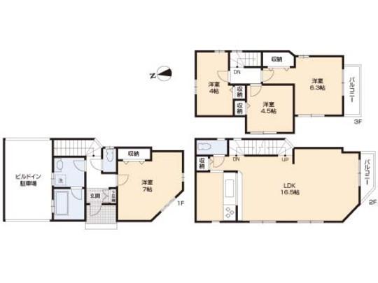 Floor plan. 30.5 million yen, 4LDK, Land area 63.7 sq m , Building area 97.19 sq m floor plan