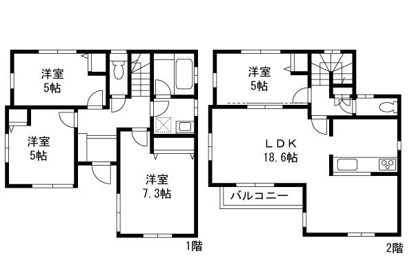 Floor plan. 29,800,000 yen, 4LDK, Land area 89.74 sq m , Building area 92.96 sq m