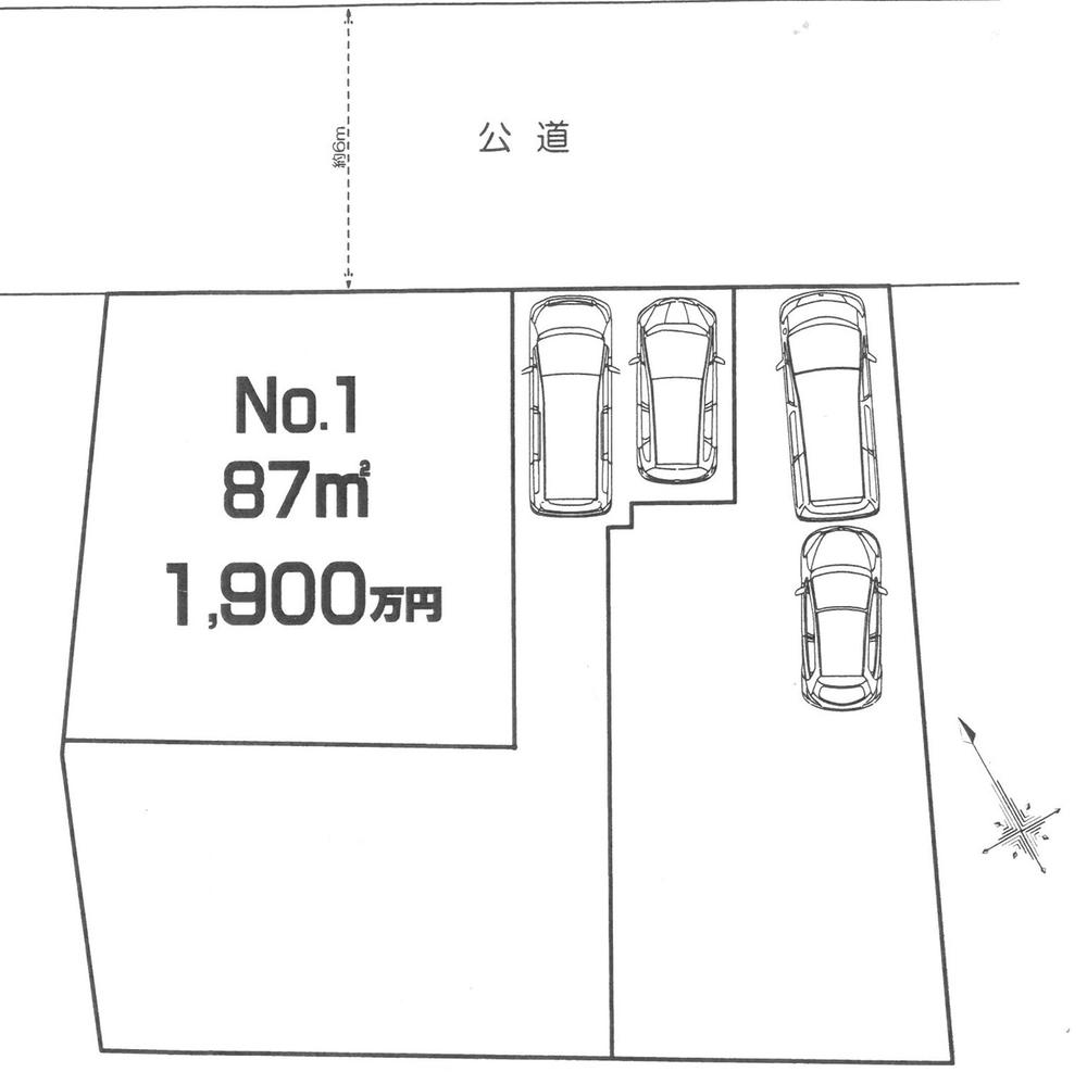 Compartment figure. Land price 19 million yen, Land area 87 sq m