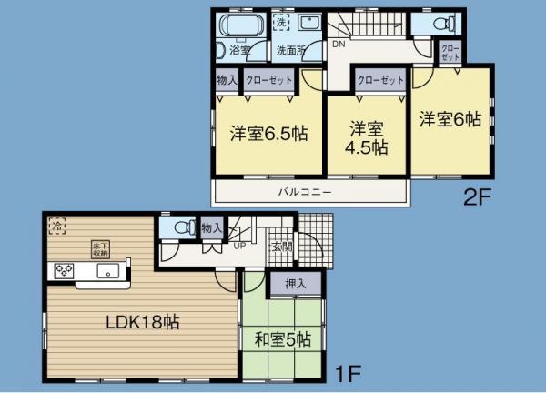 Floor plan. 25,800,000 yen, 4LDK, Land area 120.43 sq m , Building area 93.96 sq m