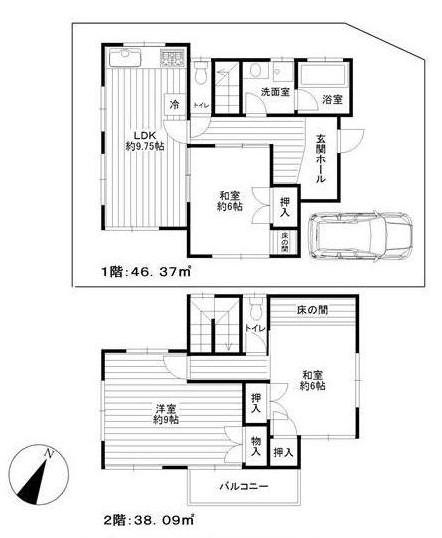 Floor plan. 22,900,000 yen, 3DK, Land area 113.2 sq m , Building area 84.46 sq m