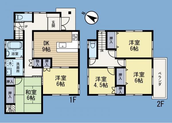 Floor plan. 47,800,000 yen, 5DK, Land area 161.4 sq m , Building area 99.97 sq m
