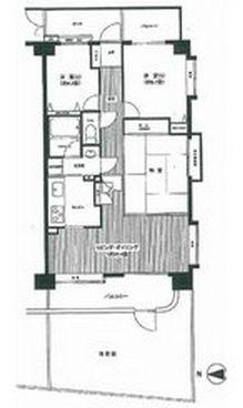 Floor plan. 3LDK, Price 16.8 million yen, Occupied area 62.76 sq m , Balcony area 11.95 sq m