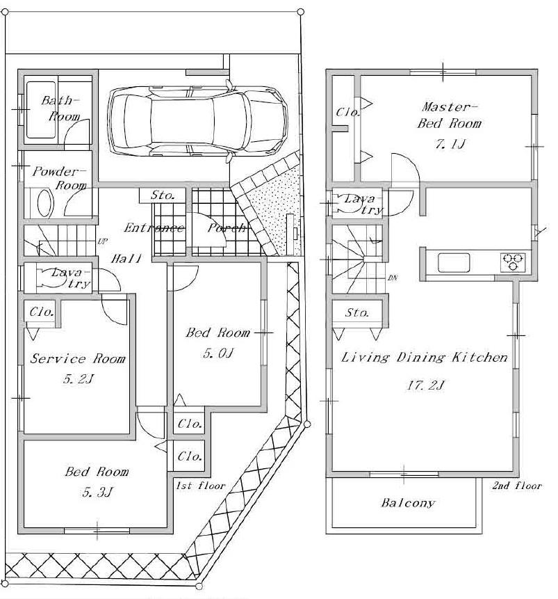 Floor plan. 29,800,000 yen, 3LDK + S (storeroom), Land area 98.06 sq m , Building area 101.64 sq m