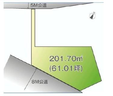 Compartment figure. Land price 24,800,000 yen, Land area 201.7 sq m