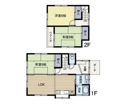 Floor plan. 18.5 million yen, 3LDK, Land area 100.02 sq m , Building area 69.4 sq m