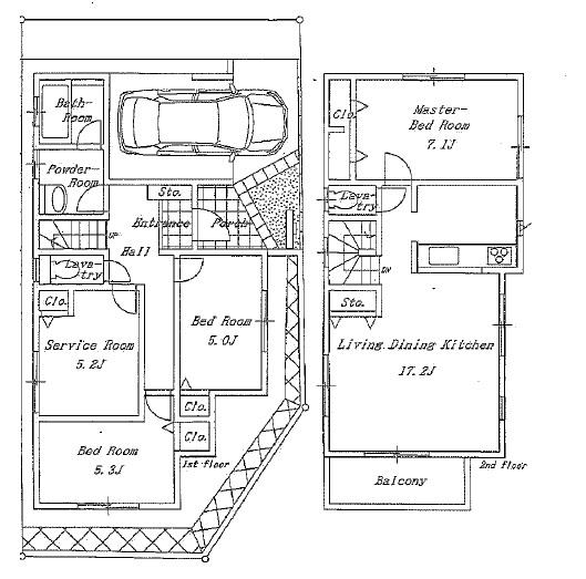 Floor plan. 29,800,000 yen, 4LDK, Land area 98.06 sq m , Building area 101.64 sq m