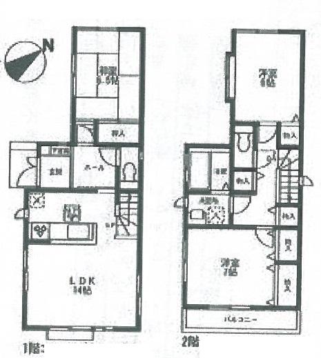 Floor plan. (1), Price 29,800,000 yen, 3LDK, Land area 94.46 sq m , Building area 86.11 sq m