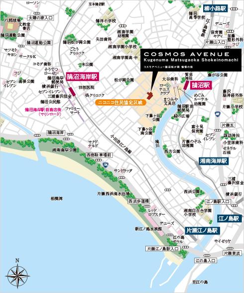 Local guide map. Wide-area guide map