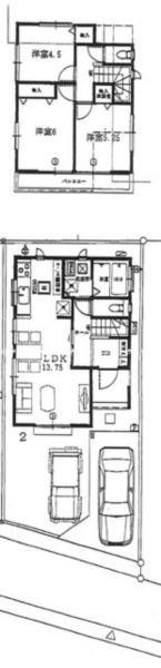 Floor plan. 34,500,000 yen, 3LDK, Land area 93.73 sq m , Building area 72.86 sq m