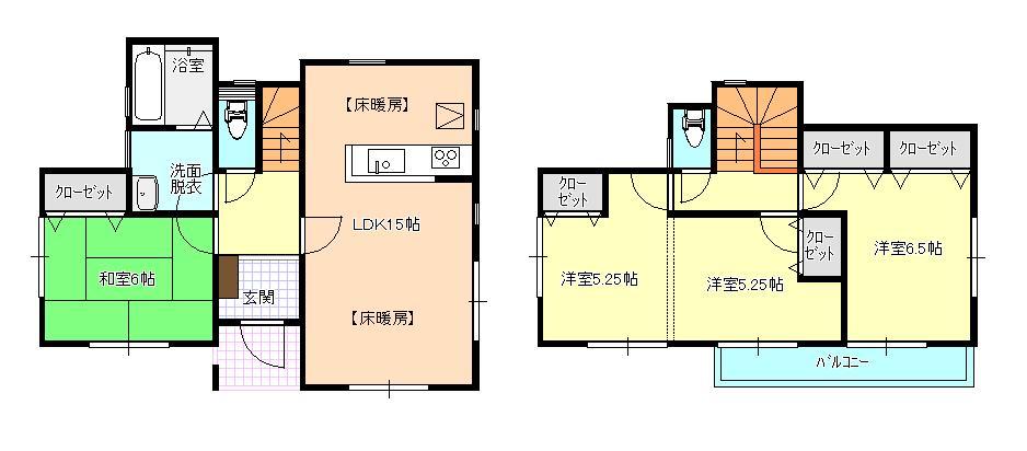 Floor plan. 39 million yen, 3LDK, Land area 155.6 sq m , Can also will be changed to the building area 92.95 sq m 3LDK → 4LDK.