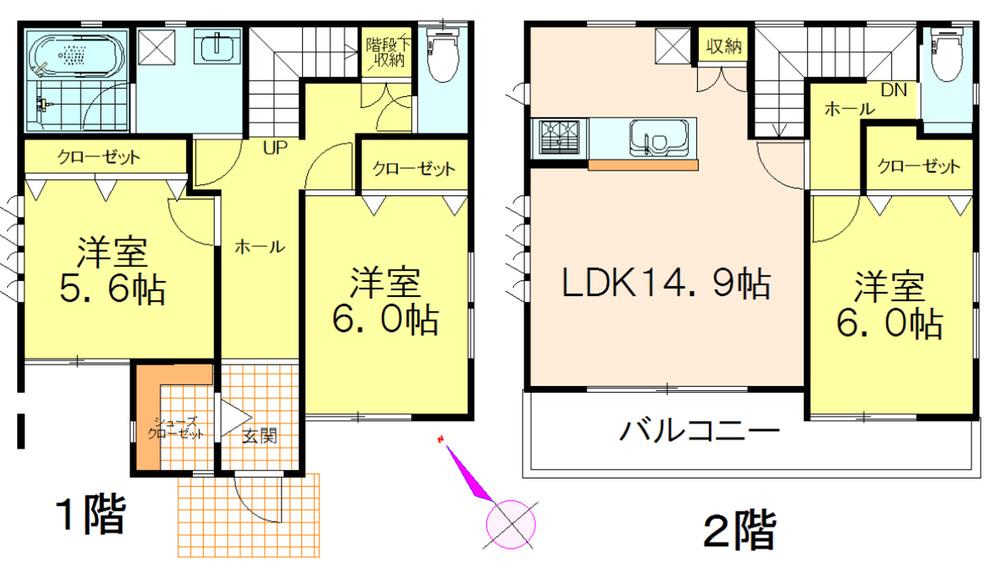 Floor plan. 43,800,000 yen, 3LDK, Land area 120.02 sq m , Building area 91.5 sq m