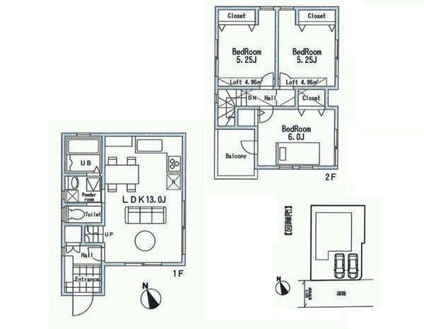 Floor plan. 30,800,000 yen, 3LDK, Land area 86.64 sq m , Building area 69.25 sq m
