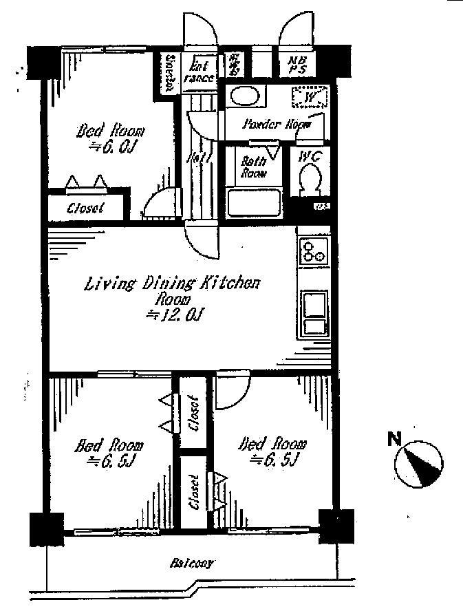 Floor plan. 3LDK, Price 21.9 million yen, Occupied area 71.19 sq m , Balcony area 8.82 sq m