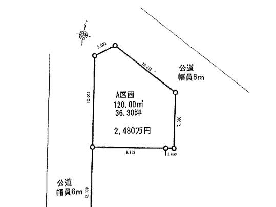 Compartment figure. Land price 24,800,000 yen, Land area 120 sq m compartment view