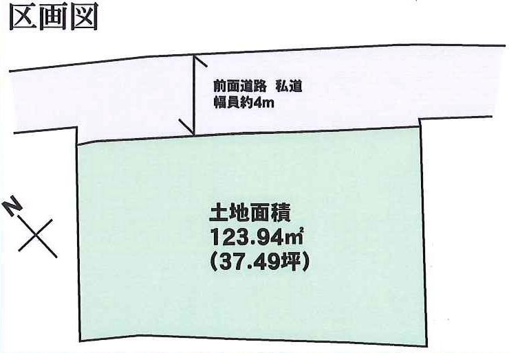 Compartment figure. Land price 27,100,000 yen, Land area 123.94 sq m