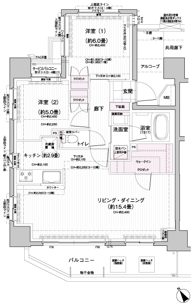 Floor: 2LDK, the area occupied: 63.4 sq m, Price: 41,800,000 yen ・ 45,500,000 yen, now on sale