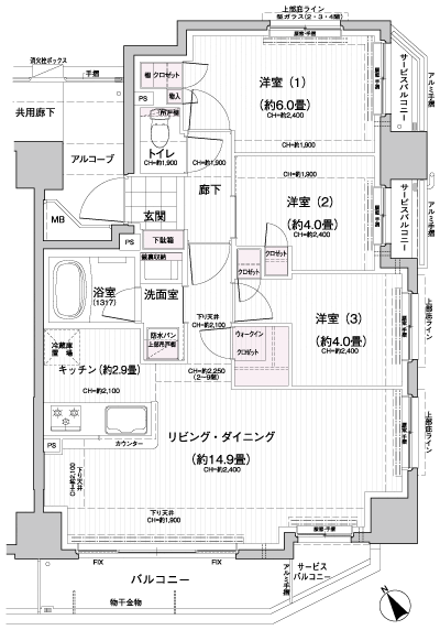 Floor: 3LDK, occupied area: 65.92 sq m, Price: 41,900,000 yen ~ 47,100,000 yen, now on sale