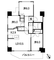 Floor: 3LDK, the area occupied: 63.4 sq m, Price: 44,500,000 yen, now on sale