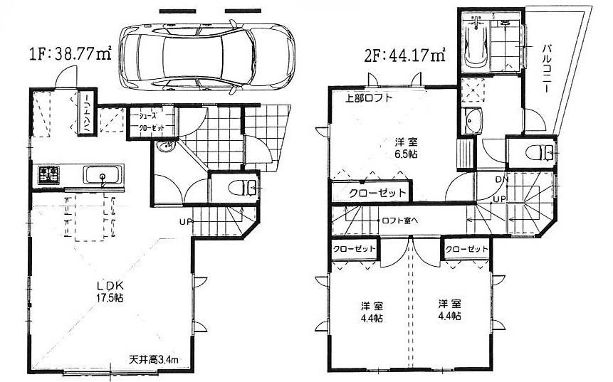 Floor plan. 35,300,000 yen, 3LDK, Land area 78.88 sq m , Building area 82.94 sq m
