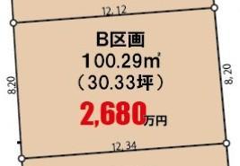 Compartment figure. Land price 26,800,000 yen, Land area 100.29 sq m