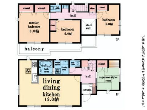 Floor plan. 52,800,000 yen, 4LDK + S (storeroom), Land area 132.25 sq m , Building area 103.5 sq m
