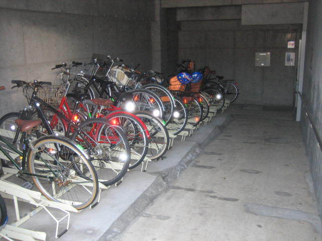 Entrance. Bicycle-parking space! 