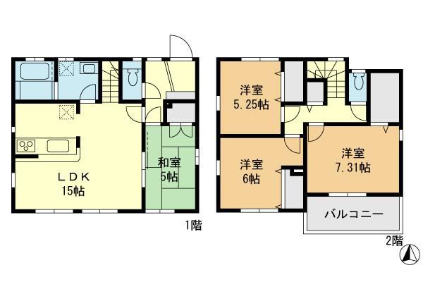 Floor plan. 35,300,000 yen, 4LDK, Land area 125.11 sq m , Building area 94.71 sq m