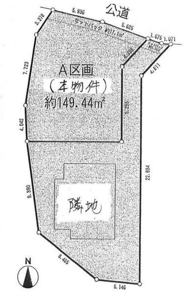 Compartment figure. Land price 24,800,000 yen, Land area 149 sq m