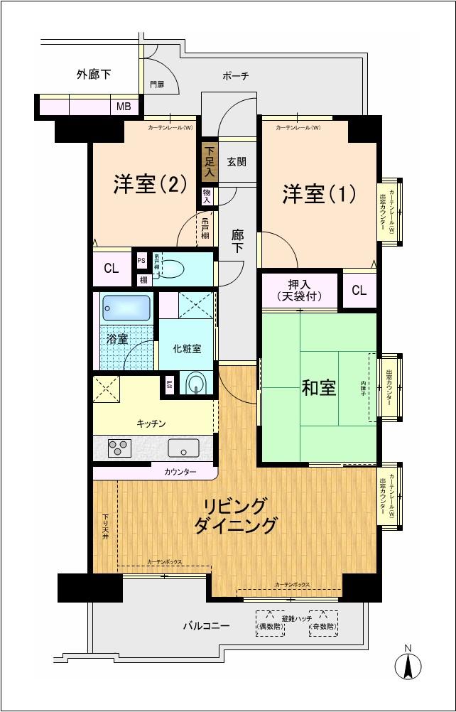 Floor plan. 3LDK, Price 22,300,000 yen, Occupied area 70.77 sq m , Balcony area 7.8 sq m site (September 2013) Shooting