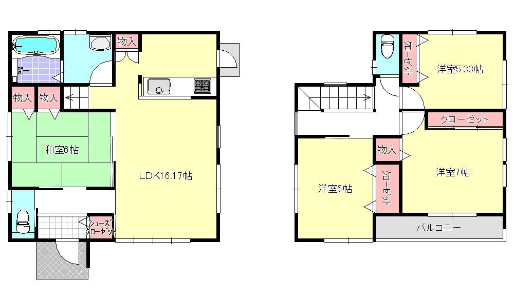 Floor plan. (No.5), Price 36.5 million yen, 4LDK, Land area 150.12 sq m , Building area 96.87 sq m