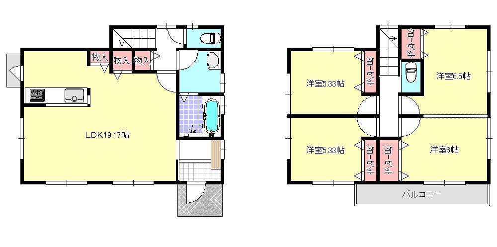Floor plan. (No.8), Price 36.5 million yen, 4LDK, Land area 144.65 sq m , Building area 97.7 sq m